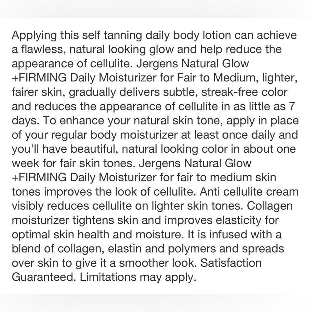 Jergens natural glow lotion 7.5 Fl oz - Picture 5 of 6